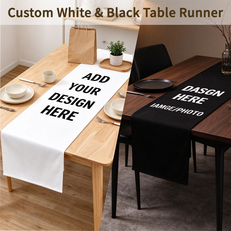 Home Textiles Usa - Custom 1pc Home Dining Black/ White